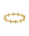 Argento Vivo 14k Plated Bead Ring