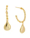 Argento Vivo 14k Plated Oval Hoops