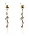 Argento Vivo 18k Gold Plated Sterling Silver Delicate Pearl Linear Drop Earrings In Gold