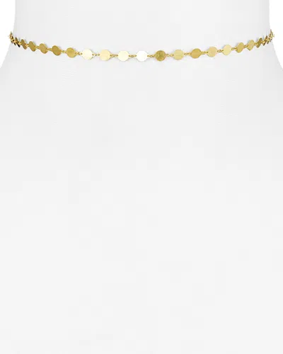 ARGENTO VIVO 18K GOLD-PLATED STERLING SILVER DISC CHOKER NECKLACE, 12,810875G