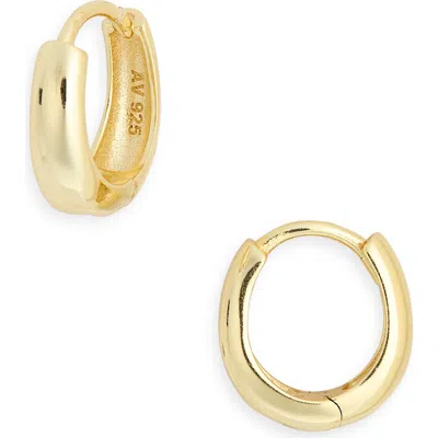 Argento Vivo 18k Gold Plated Sterling Silver Huggie Hoop Earrings
