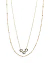 Argento Vivo 18k Gold Plated Sterling Silver Ring Pendant Layered Necklace, 18 In Gold/sil