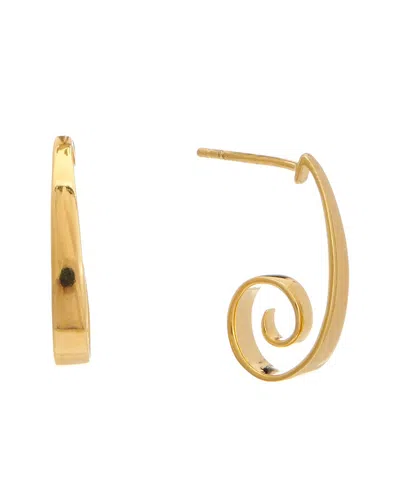 Argento Vivo 18k J Curl Earrings In Gold
