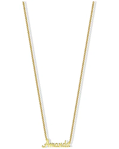 Argento Vivo 18k Over Silver Amanda Script Necklace