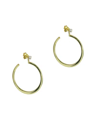 ARGENTO VIVO ARGENTO VIVO 18K OVER SILVER CZ EARRING JACKET