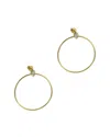 Argento Vivo 18k Over Silver Cz Open Drop Earrings