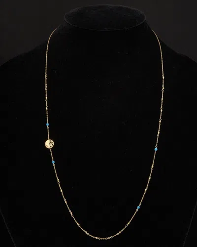 Argento Vivo 18k Over Silver Howlite Turquoise 30in Necklace In Multi