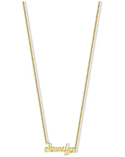 ARGENTO VIVO ARGENTO VIVO 18K OVER SILVER JENNIFER SCRIPT NECKLACE