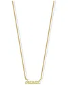 Argento Vivo 18k Over Silver Jessica Script Necklace