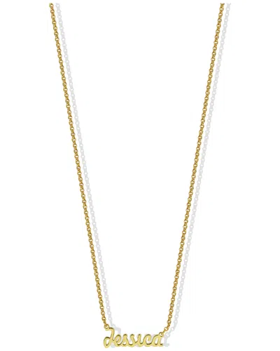 ARGENTO VIVO ARGENTO VIVO 18K OVER SILVER JESSICA SCRIPT NECKLACE
