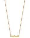 Argento Vivo 18k Over Silver Stephanie Script Necklace