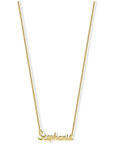 ARGENTO VIVO ARGENTO VIVO 18K OVER SILVER STEPHANIE SCRIPT NECKLACE