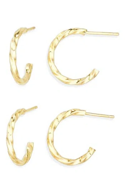 Argento Vivo 2-pack Twisted Hoop Earrings