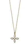 Argento Vivo 4-teardrop Cross Pendant Necklace In Gold
