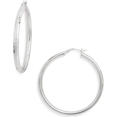 Argento Vivo 50mm Hoop Earrings In Silver