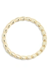 Argento Vivo All Around Convex Link Necklace In Gold