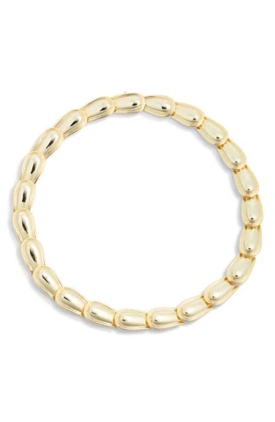 Argento Vivo All Around Convex Link Necklace In Gold