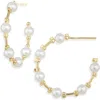 Argento Vivo All Around Faux Pearl Hoop Earrings