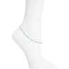 Argento Vivo Aqua Stone Beaded Anklet