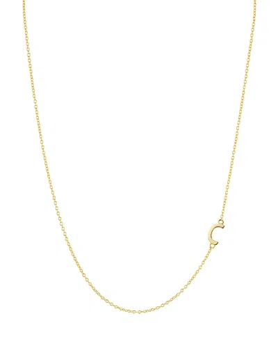 ARGENTO VIVO ASYMMETRICAL INITIAL NECKLACE IN 18K GOLD-PLATED STERLING SILVER, 16,812998GA
