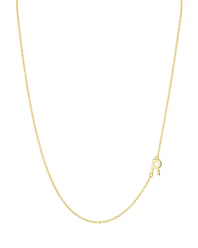 ARGENTO VIVO ASYMMETRICAL INITIAL NECKLACE IN 18K GOLD-PLATED STERLING SILVER, 16,812998GR