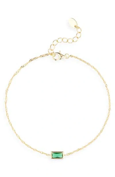 Argento Vivo Baguette Cubic Zirconia Bracelet In Gold