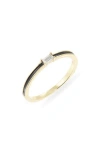 Argento Vivo Baguette Cubic Zirconia Enamel Ring In Gold