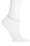 Argento Vivo Ball Station Anklet In Gold