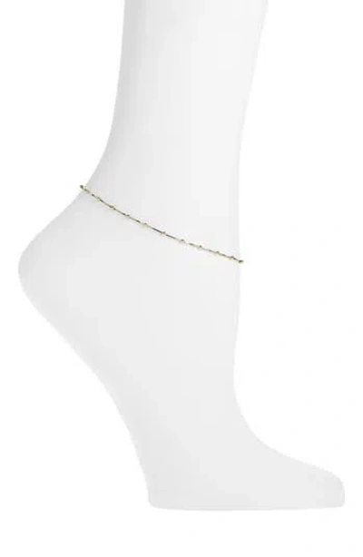 Argento Vivo Ball Station Anklet In Gold