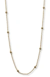 Argento Vivo Ball Station Necklace In Gold
