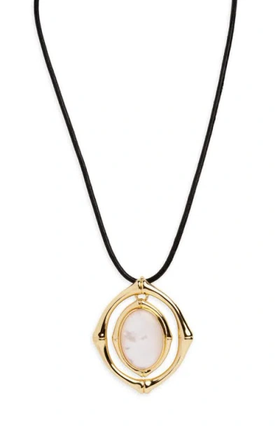 Argento Vivo Bamboo Pendant Necklace In Gold