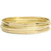 Argento Vivo Bangle Set In Gold