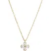 Argento Vivo Bead Rim Cubic Zirconia Pendant Necklace