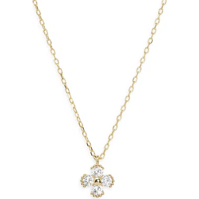 Argento Vivo Bead Rim Cubic Zirconia Pendant Necklace