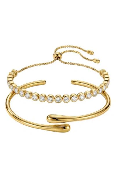 Argento Vivo Bezel Tennis Bracelet In Gold