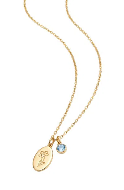 Argento Vivo Birthstone Charm Necklace In Gold