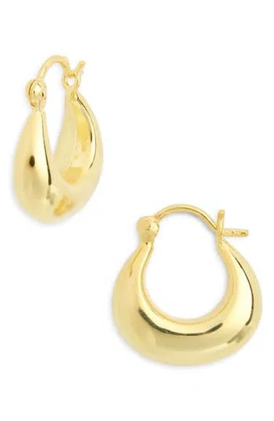 Argento Vivo Boat Medium Hoop Earrings In Gold