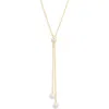 Argento Vivo Bolo Cubic Zirconia Lariat Necklace