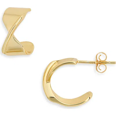 Argento Vivo Bowtie Huggie Hoop Earrings In Gold
