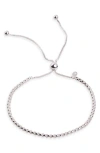 Argento Vivo Box Chain Slider Bracelet In Silver