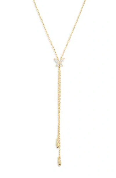 Argento Vivo Butterfly Lariat Necklace In Gold