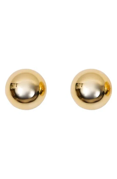 Argento Vivo Button Stud Earrings In Gold