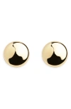 Argento Vivo Button Stud Earrings In Gold