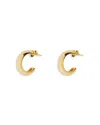 Argento Vivo C Hoop Earrings In 14k Gold Plate In Gold