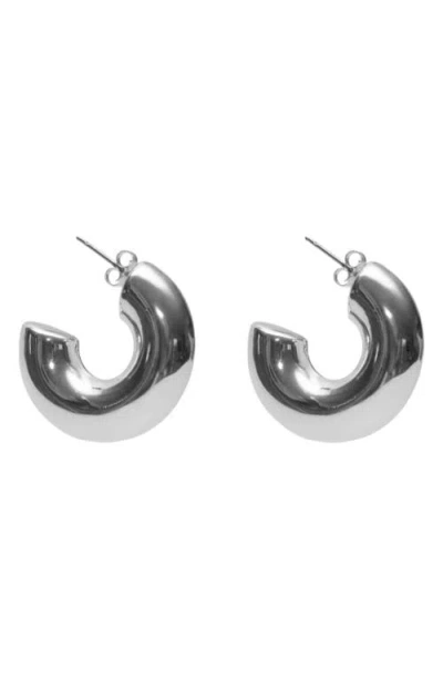 Argento Vivo Chubby Hoop Earrings In Silver