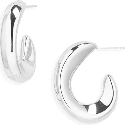 Argento Vivo Chunky Hoop Earrings In Silver