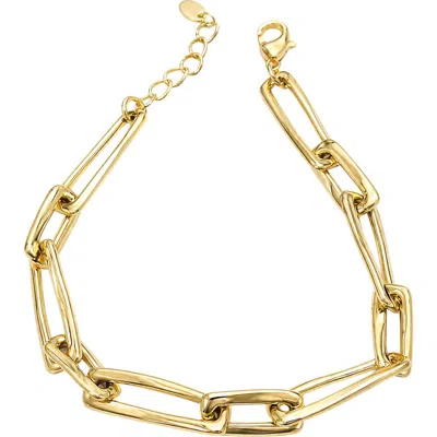Argento Vivo Chunky Paper Clip Chain Bracelet In Gold