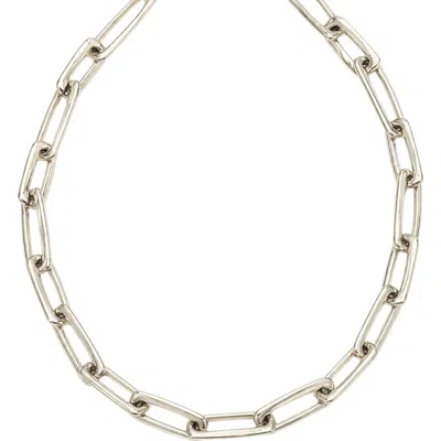 Argento Vivo Chunky Paper Clip Chain Necklace In Metallic
