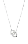 Argento Vivo Circle Link Necklace In Silver