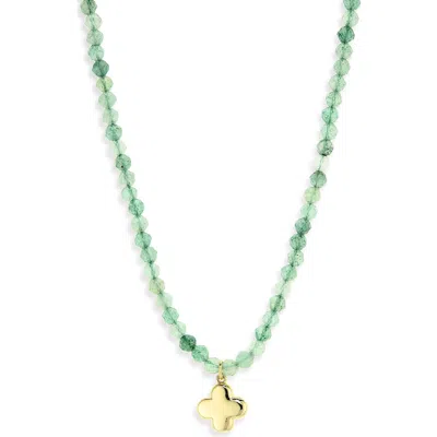 Argento Vivo Clover Beaded Necklace In Pink